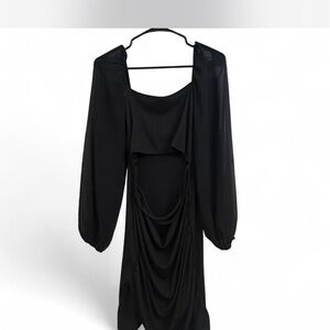 SHEIN Black Long Sleeve Dress